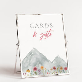 Rótulo de tarjetas y regalos de flores silvestres 