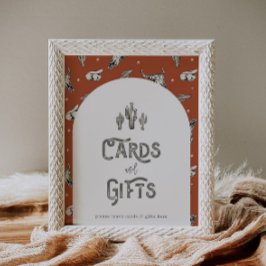 Rótulo de tarjetas y regalos salvajes del Oeste