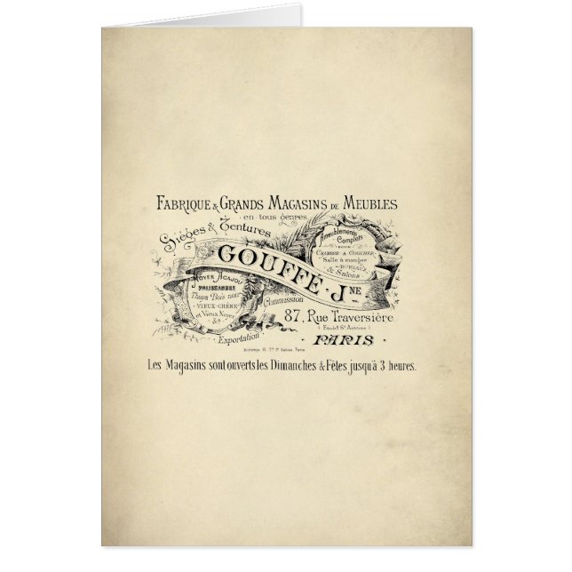 Rótulo de tienda de departamentos de francés (Frente)