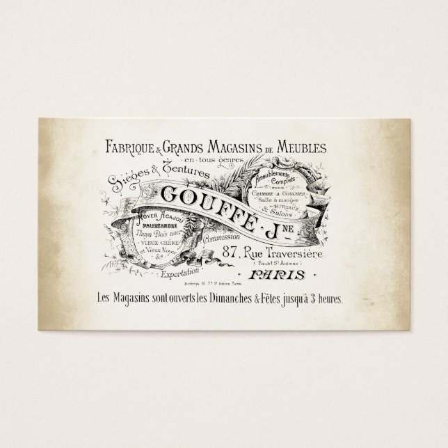 Rótulo de tienda de departamentos de francés (Frente)