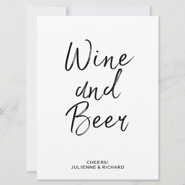 Rótulo de vino y cerveza | Letras de mano con esti (Anverso)