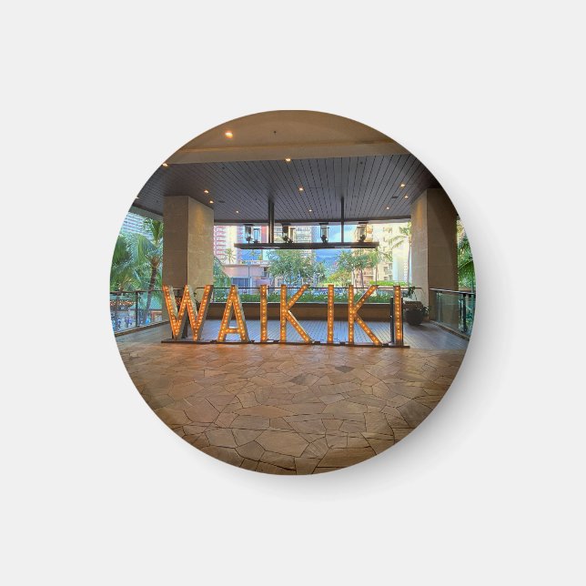 Rótulo de Waikiki #1 imán (Frente)