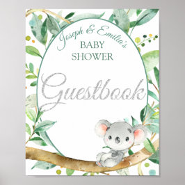 Rótulo del libro de visitas de Baby Shower sobre l