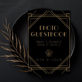 Rótulo del libro de visitas de la foto de la boda