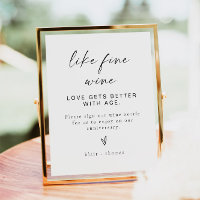 Rótulo del libro de visitas del Boda de vino Minim