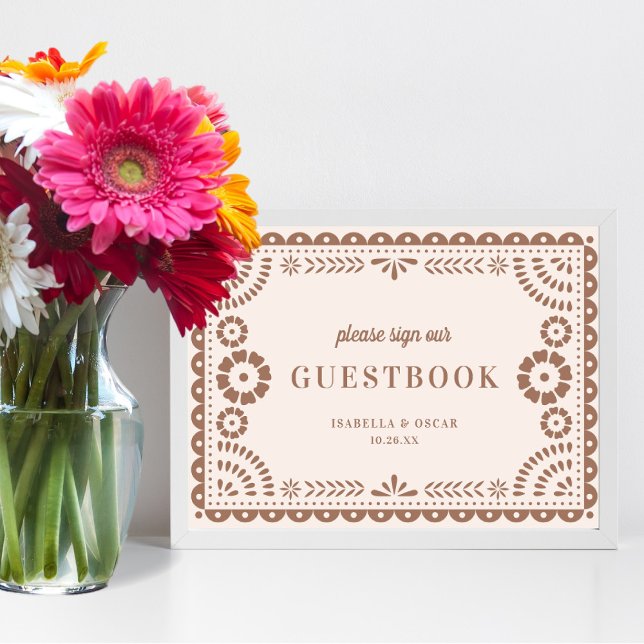 Rótulo del libro de visitas del Boda del Papel Pin (Subido por el creador)