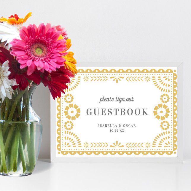 Rótulo del libro de visitas del Boda del Papel Pin (Subido por el creador)