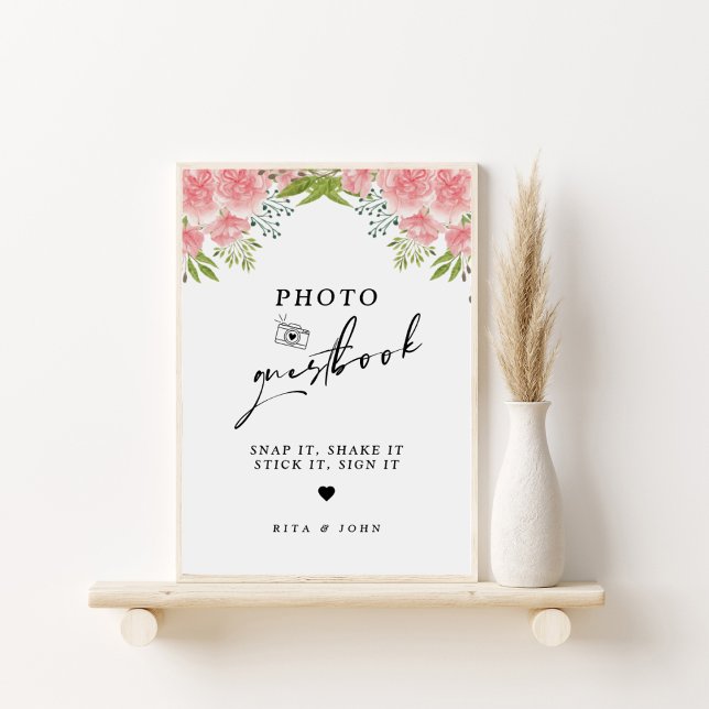 Rótulo del libro de visitas del Boda floral de Car (Subido por el creador)