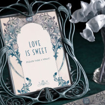 Rótulo del libro de visitas Dusty Blue William Mor