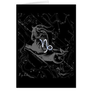 Rótulo del zodiaco del Capricornio del estilo del