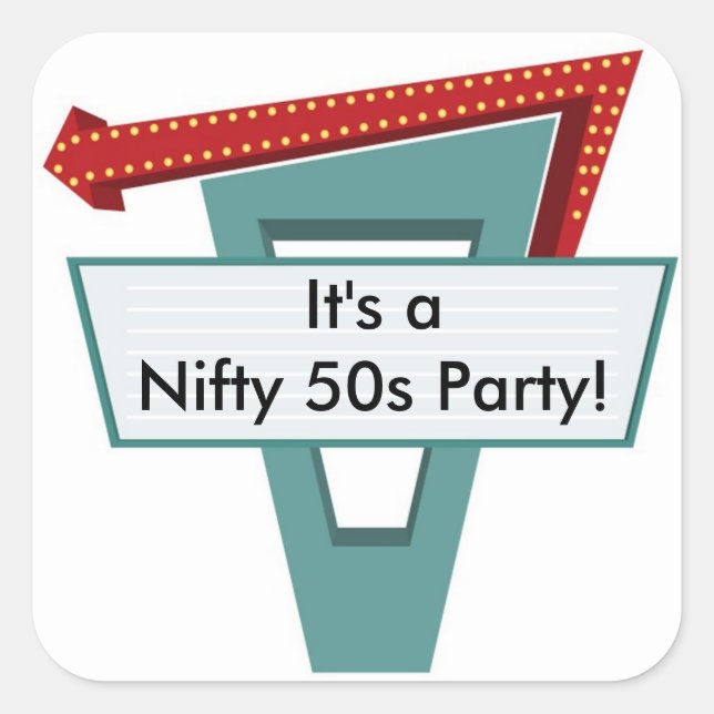 Rótulo Diner 1 de los años 50 Pegatina (Anverso)