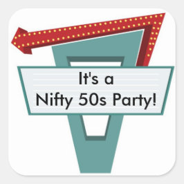 Rótulo Diner 1 de los años 50 Pegatina