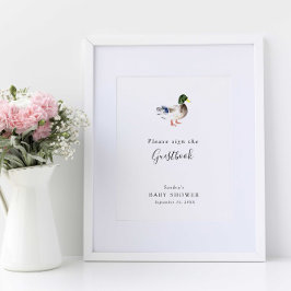Rótulo elegante del libro de visitas de Baby Showe