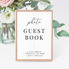 Rótulo elegante y moderno de libros de fotos de bo