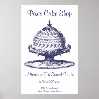 Rótulo Fancy Tea Room, Poster De Decoración De Coc
