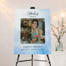 Rótulo funeral de la foto en la nube