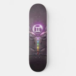 Rótulo Gemini Zodiac Seven Chakras Skateboard