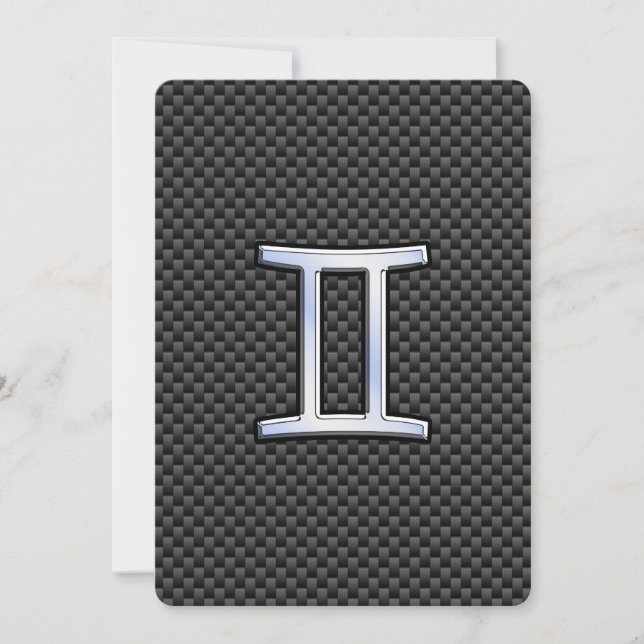 Rótulo Gemini Zodiac sobre la impresión de fibra d (Anverso)