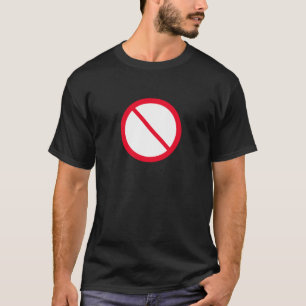 Rótulo General de Prohibición Camiseta oscura bá