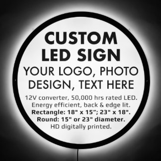 Rótulo LED redondeado de 23" personalizado y gran