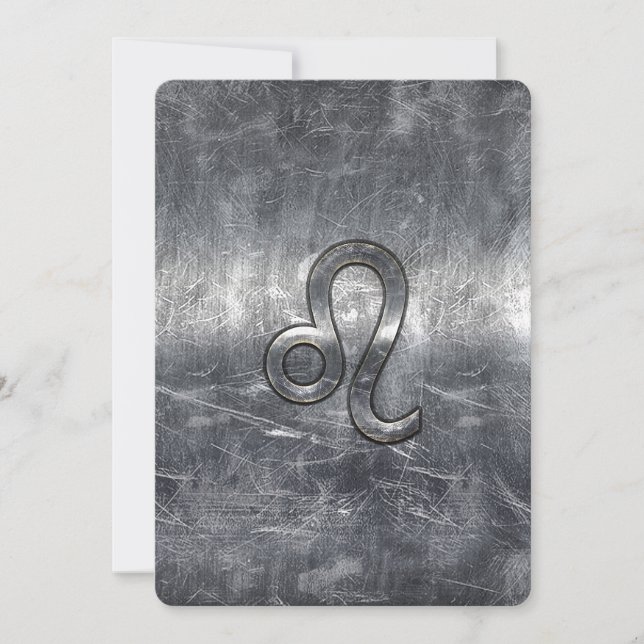 Rótulo Leo Zodiac con estilo angustiado (Anverso)