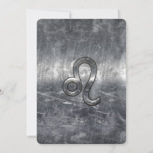 Rótulo Leo Zodiac con estilo angustiado