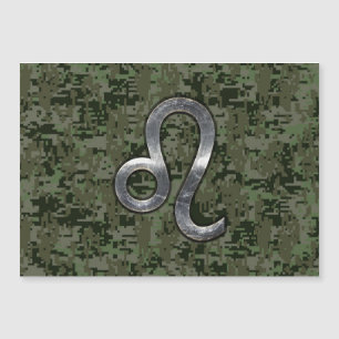 Rótulo Leo Zodiac en camo digital verde oliva