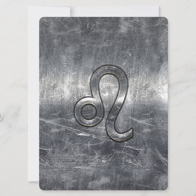 Rótulo Leo Zodiac en estilo angustiado (Anverso)