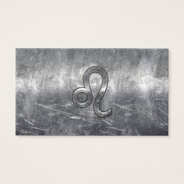 Rótulo Leo Zodiac en estilo angustiado (Frente)