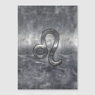 Rótulo Leo Zodiac en estilo industrial