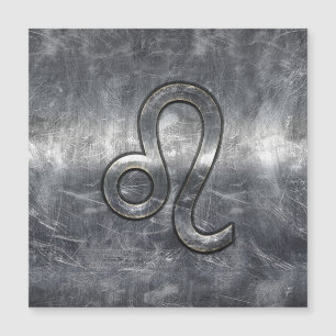 Rótulo Leo Zodiac en estilo industrial