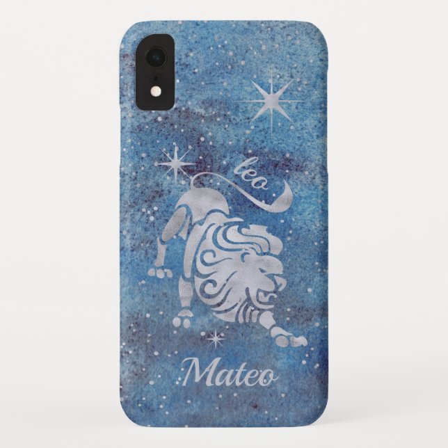 Rótulo Leo Zodiac Funda para iPhone XR (Reverso)