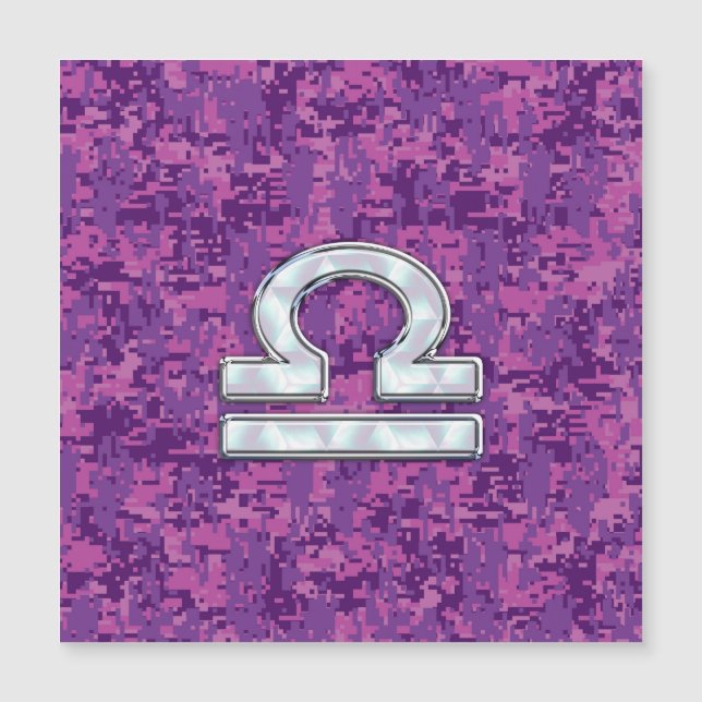 Rótulo Libra en el camo digital de Fuchsia (Anverso)