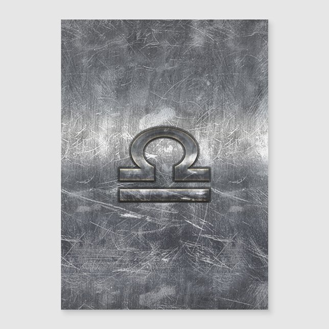 Rótulo Libra Zodiac de estilo metálico (Anverso)