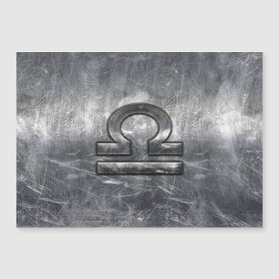 Rótulo Libra Zodiac de estilo metálico