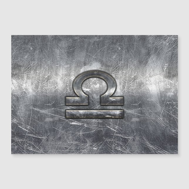 Rótulo Libra Zodiac de estilo metálico (Anverso)