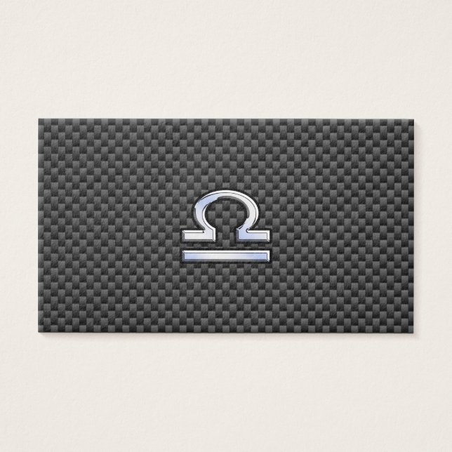 Rótulo Libra Zodiac sobre la impresión de fibra de (Frente)