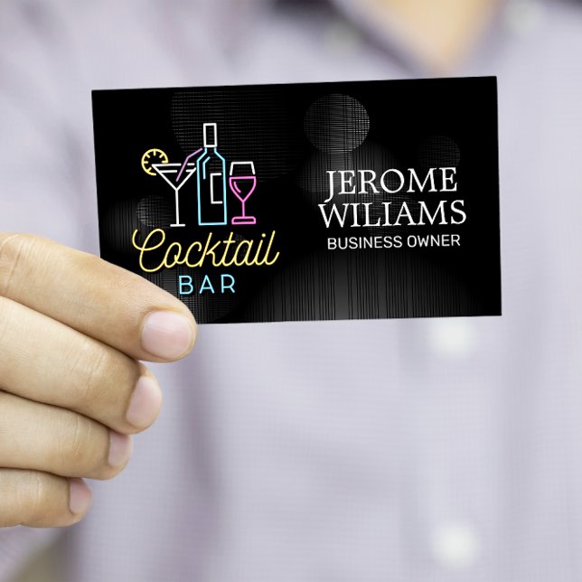 Rótulo Neon | Tarjeta de visita de la barra de cóc (Subido por el creador)