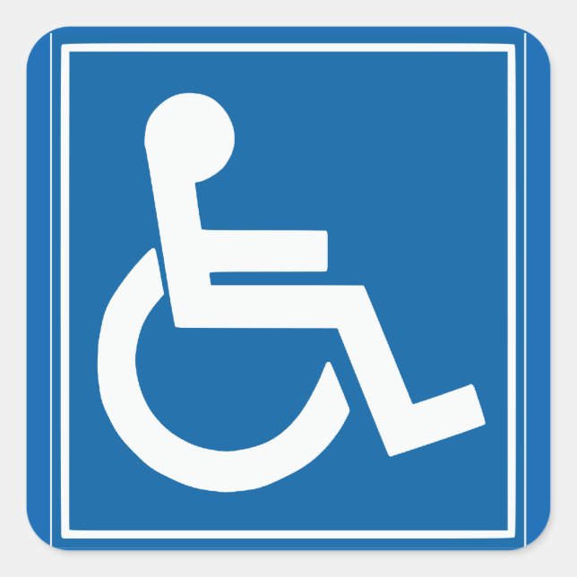 Rótulo para discapacitados Pegatina de 1,5" (Anverso)