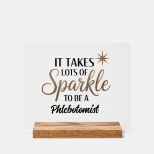 Rótulo Phlebotomist Sparkle - Regalo de decoración