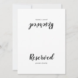 Rótulo reservado de Boda de caligrafía simple