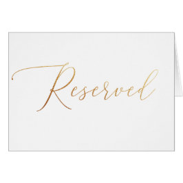 Rótulo reservado de Boda de guiones dorados minima