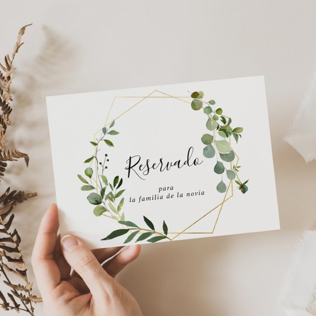 Rótulo reservado de Boda español verde tropical (Subido por el creador)