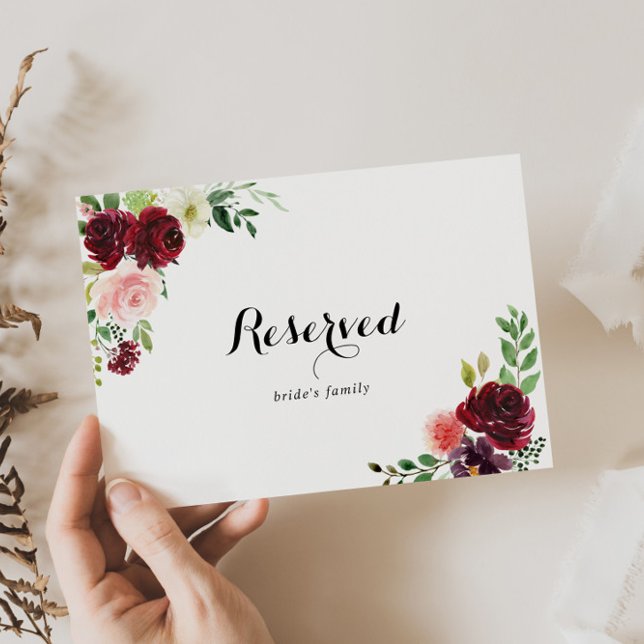 Rótulo reservado de Boda floral de primavera borgo (Subido por el creador)