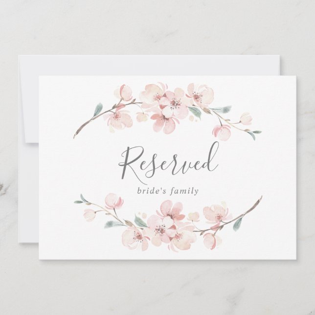 Rótulo reservado de flores de cerezo de primavera (Anverso)