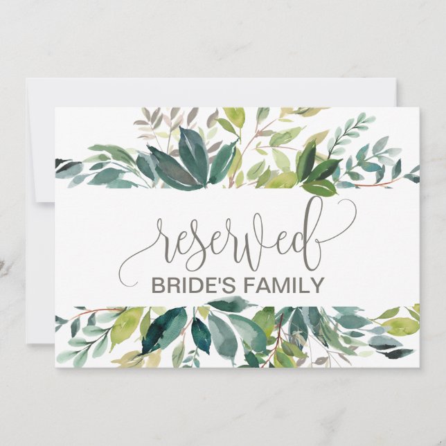 Rótulo reservado de follaje (Anverso)