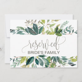 Rótulo reservado de follaje