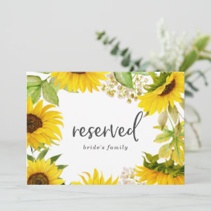 Rótulo reservado de girasol del país