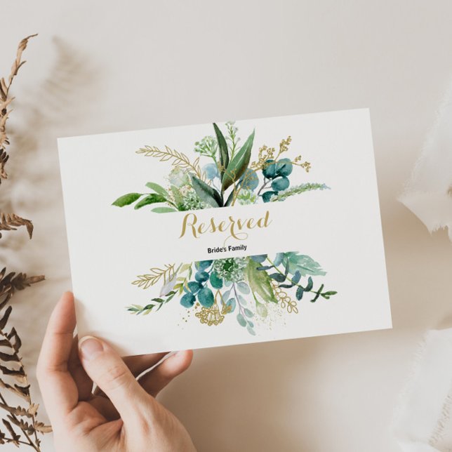 Rótulo reservado de oro y eucalipto verde (Subido por el creador)