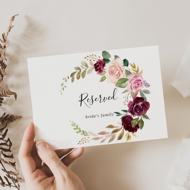 Rótulo reservado del Boda Botánico Rústico Floral (Subido por el creador)